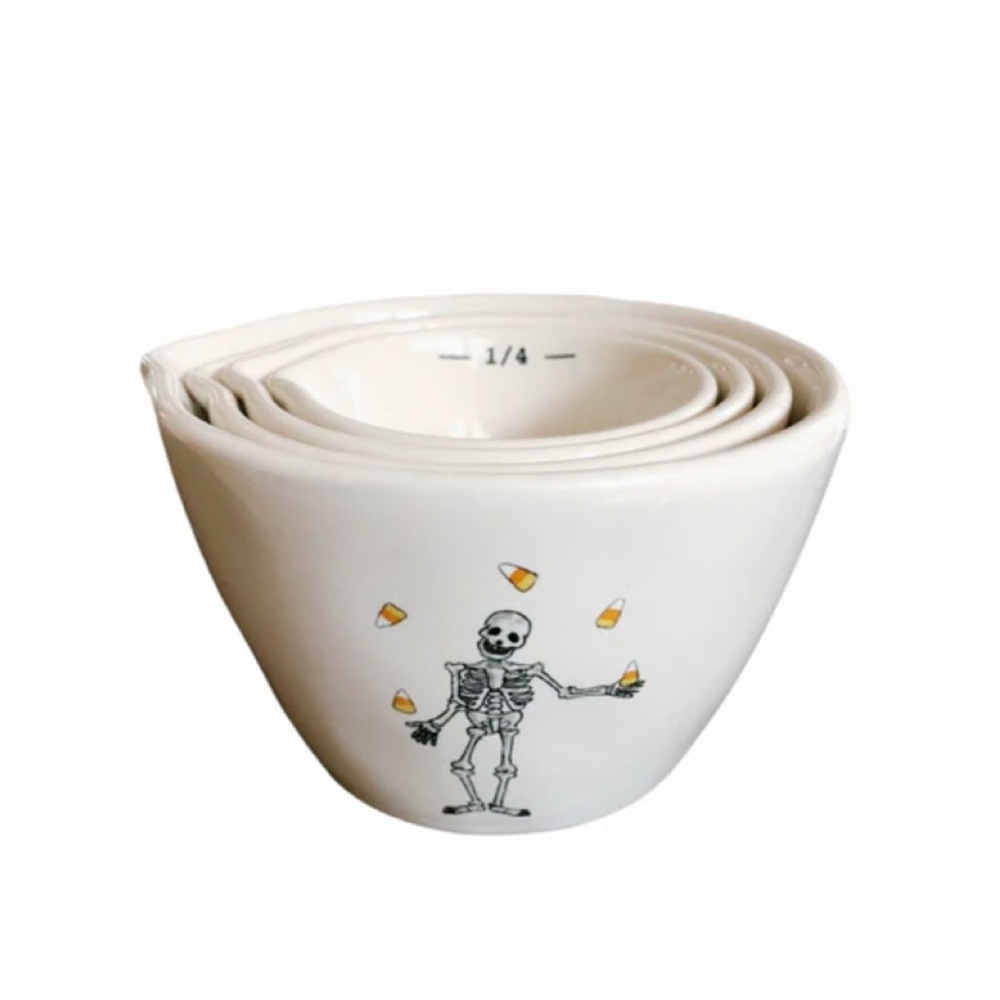 NEW Rae Dunn Dancing Skeleton Measuring Cups - Picture 8 of 8